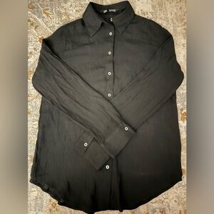 Zara Elegant Black Button-Down Shirt